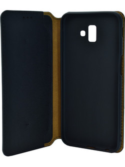 Powertech Slim Leather Black (Galaxy J6+ 2018)
