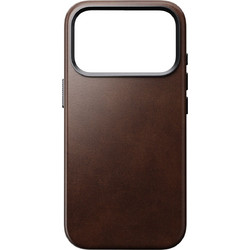 Nomad Traditional Leather MagSafe Back Cover Rustic Brown Horween (iPhone 17 Pro)