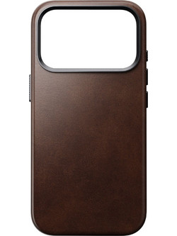 Nomad Traditional Leather MagSafe Back Cover Rustic Brown Horween (iPhone 17 Pro)