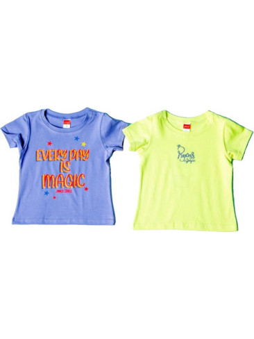 Joyce Girls Summer 2P T-Shirts 13812 Lilac/Yellow