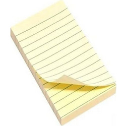 Αυτοκόλλητα Χαρτάκια Ριγέ Κίτρινο 10x15cm 100 Φύλλα