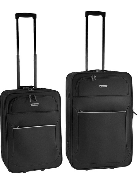Diplomat ZC3002 Σετ Βαλίτσες 2τμχ Καμπίνας & Μεσαία Μαύρες