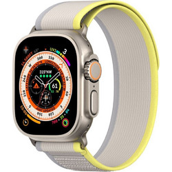 Dux Ducis YJ Version Λουράκι Υφασμάτινο Yellow / Beige (Apple Watch 42 / 44 / 45 / 49mm)