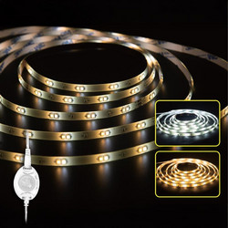 Ταινίες Strip Light Αυτοκόλλητες LED Θερμό - Ψυχρό Λευκό με Αισθητήρα Κίνησης 6V 3m