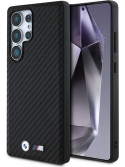 BMW Leather Carbon MagSafe Case Black (Samsung Galaxy S25 Ultra)