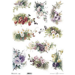 Ριζόχαρτο bouquets 3" 42x29.7εκ. (ITD-R053L)