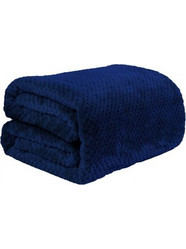 Υπέρδιπλη Κουβέρτα Fleece PopCorn 220x240 Dark Blue FL508