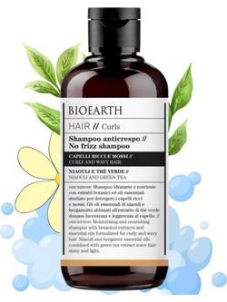 Bioearth για Μπούκλες Φυτικό Σαμπουάν για Φριζάρισμα για Σγουρά Μαλλιά 250ml