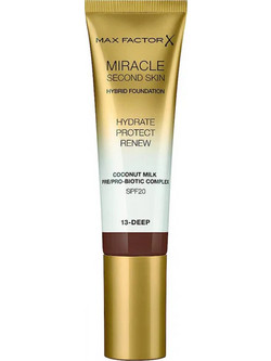 Max Factor Miracle Second Skin Hybrid 13 Deep Liquid Foundation SPF20 30ml