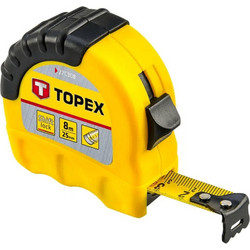 Μετροταινία Topex με Αυτόματη Επαναφορά 25mm x 8m