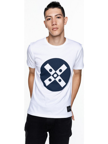 Hoodloom T-shirt με Τύπωμα Round X - Λευκό