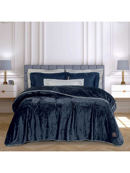 Κουβέρτα Fleece Υπέρδιπλη 4442 Greenwich Polo Club Σκούρο Μπλε 220x240