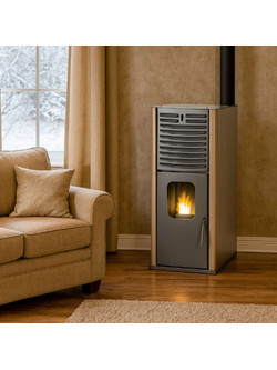 Mytherm Ioli TSA 45 Beige Σόμπα Pellet Καλοριφέρ Αερόθερμη 51.5kW