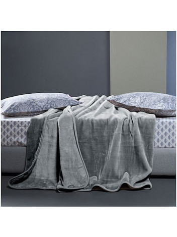 Kentia Κουβέρτα Βελουτέ Ημίδιπλη 180x220εκ. Notte Light Grey Kentia Κουβέρτα Βελουτέ Ημίδιπλη 180x220εκ. Notte Light Grey