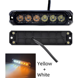 LED Φανάρι Λευκό - Πορτοκαλί με 2 Λειτουργίες Σταθερή - Strobe 13cm 12V-24V 6 SMD 521468