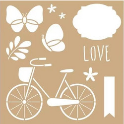 Artemio Στένσιλ Bike On 20x20cm 2τεμ