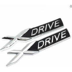 Αυτοκόλλητο μπάρα σήμα xDRIVE αυτοκινήτου 2τμχ 9cm XW-52
