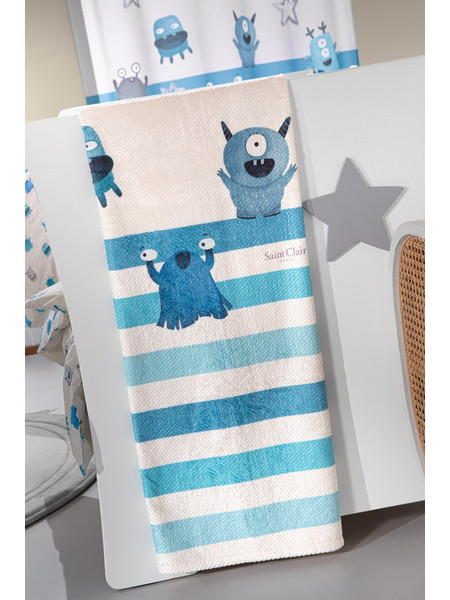 Κουβέρτα Ultrasoft Monsters Blue - Saint Clair - 160X220 Μπλε