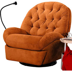 Papatya Πολυθρόνα Relax Ανακλινόμενη Κόκκινη Dream Electric 752EST1510 80x80x100cm