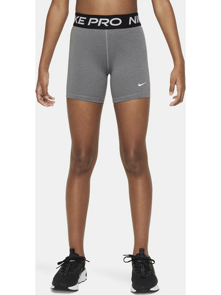 Nike Pro Παιδικό Biker Shorts - Ποδηλατικό Κολάν DA1033-091 CARBON HEATHER/WHITE