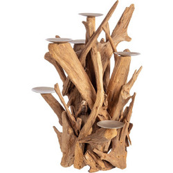 Bizzotto Izara Κηροπήγιο 7 Θέσεων Ξύλινο Teak O40x70