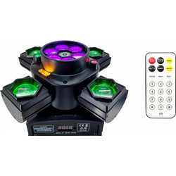 Φωτορυθμικό LED με Ρομποτική Κεφαλή RGB Multi-Effects με Τηλεχειριστήριο