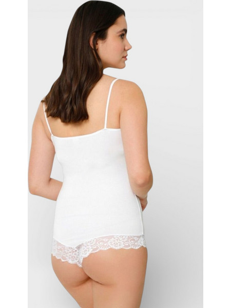 Κορμάκι γυναικείο Brazil με τιράντα Viscose H500W-Λευκό