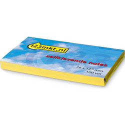 Αυτοκόλλητα Χαρτάκια 123inkt Lined 100 Φύλλα 76 x 127 mm Κίτρινο 300468
