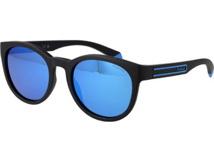 Polaroid Eyewear PLD2150S OY4/5X Ανδρικά Γυαλιά Ηλίου Στρογγυλά Κοκάλινα Μαύρα με Μπλε Καθρέπτη Φακό