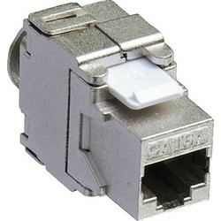 Value 26.99.0366 Cat.6A (Class EA) Keystone, RJ-45, STP, tool-free, silver