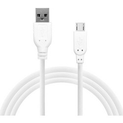 Καλώδιο Σύνδεσης USB 2.0 inos USB A σε Micro USB 10W 1m Λευκό