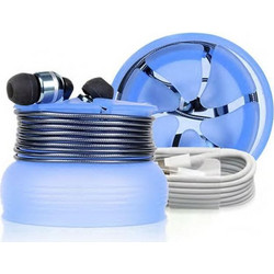 Silicone Case di The Nest για Hands Free ή Καλώδια Μπλε