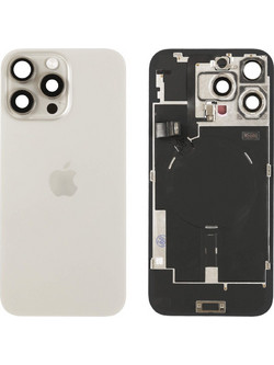 Γνήσιο Πίσω Γυαλί με NFC Flex/Flash & Camera lens για iPhone 16 Pro Max - Natural Titanium - Original Pulled