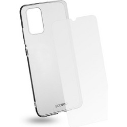 EGOBOO Clear TPU for Samsung A02s, Transparent + Tempered Glass