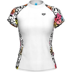 Arena Swim S/S Rash Vest All Γυναικεία Κοντομάνικη Αντηλιακή Μπλούζα Λευκή 011099-150