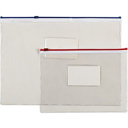 Officepoint Διαφανείς θήκες Α4 με zip χρωματιστές (MAG-3450000-02) (OFPMAG-3450000-02)