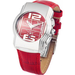 Chronotech Γυναικείο Ρολόι με Κόκκινο Δερμάτινο Λουράκι CT7280B-05
