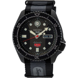 Seiko 5 Sports Ανδρικό Ρολόι Αυτόματο με Μαύρο Υφασμάτινο Λουράκι SRPJ75K1