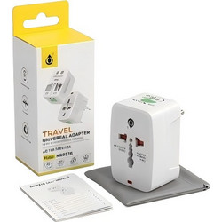 OnePlus NR9376 (8435606726689) | Travel Universal Adapter 4 in 1 AC110-250V/10A