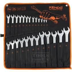 Kendo 15249 Σετ 25ΤΜΧ Γερμανοπολύγωνα 6-32mm σε Πάνινη Θήκη 15249