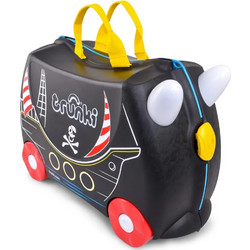 Trunki Pedro The Pirate Ship Παιδική Βαλίτσα Καμπίνας 31x46x20.5cm με 4 Ρόδες Μαύρη