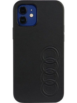 Audi Synthetic Leather iPhone 12/12 Pro 6.1" black/black hardcase AU-TPUPCIP12P-TT/D1-BK
