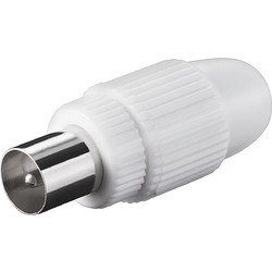 GOOBAY βύσμα coaxial 11500, αρσενικό, λευκό, 10τμχ