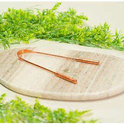 Tongue Scraper από καθαρό χαλκό (με 2 λαβές)