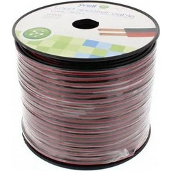 Καλώδιο Ηχείου Well 100m 2x1.50mm2 CCA Μαύρο/κόκκινο LSP-CCA1.50BR-100-WL