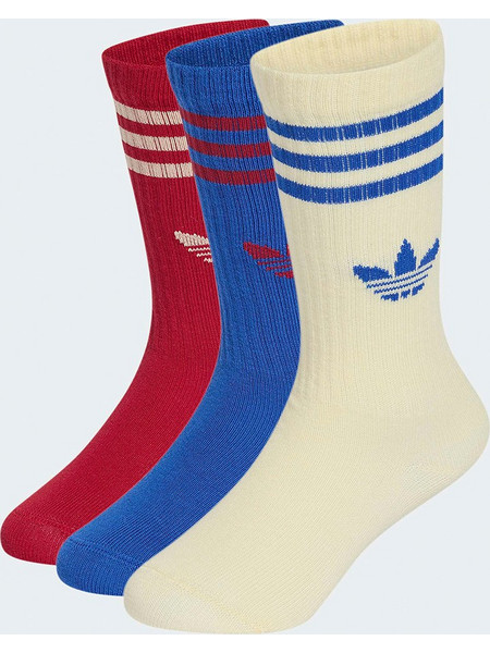 adidas Originals Crew Sock 3Pack Παιδικές Κάλτσες KT1995 TMVIRE/BOBLUE/WARVAN