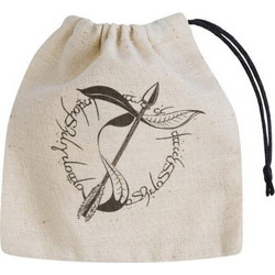 Elvish Beige & black Basic Dice Bag