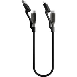 Nomad Universal RUGGED Kevlar 240W Universal USB C Καλώδιο , 3σε1 , USB-A / Micro USB and USB C - 0.3μ. - carbide ΜΑΥΡΟ - NM014926848
