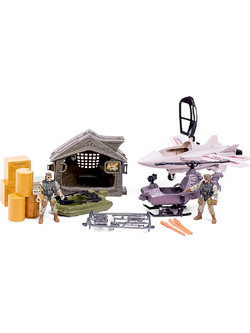 Special Forces - Military set with fighter jet, helicopter, boat and accessories (520370)