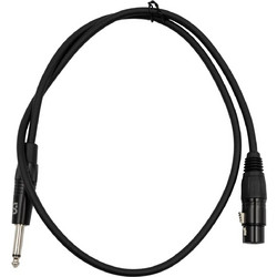 Tune CCB-FJ0100 Core Καλώδιο Μικροφώνου XLR-3pin Female σε 6.35mm Mono Jack 1m Μαύρο